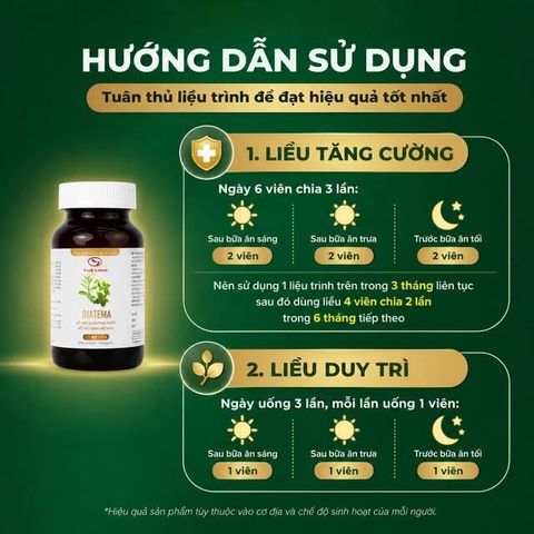 Viên hỗ trợ hạ đường huyết Diatema Tuệ Linh (60 viên)