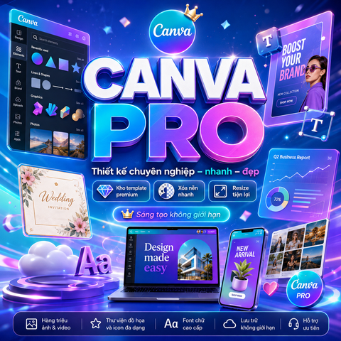 CANVA PRO NÂNG CHÍNH CHỦ