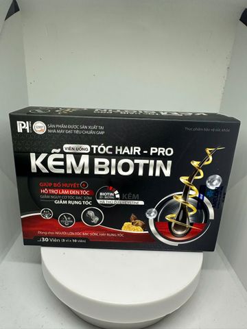  Kẽm Biotin Làm đen tóc, Giảm rụng tóc giảm tóc bạc sớm hộp 30 viên