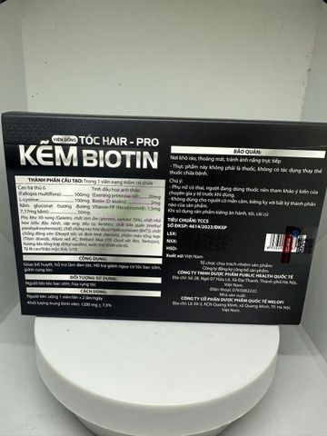  Kẽm Biotin Làm đen tóc, Giảm rụng tóc giảm tóc bạc sớm hộp 30 viên