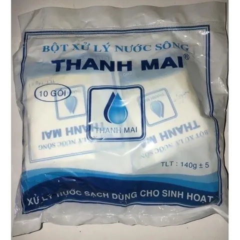 Bột xử lý nước sông sinh hoạt siêu sạch Thanh Mai (10 gói x 14g) 140g