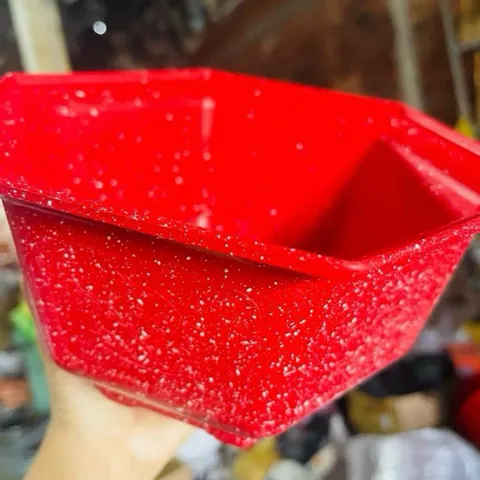 Combo 10 Chậu Nhựa Lục Giác Mai Đỏ