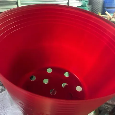 Combo 100 chậu đỏ C11A dùng để trồng 5 cây vạn thọ kích thước ngang 30cm cao 25cm