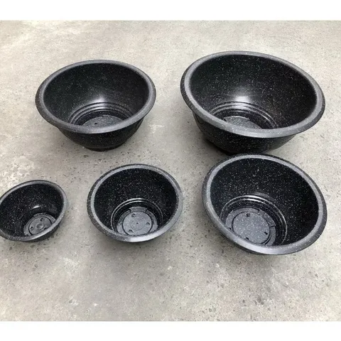 Combo 10 Cái Chậu Tròn Truyền Thống T28 Hàng Chuẩn Dày ( Lọt lòng 20cm Cao 15cm )