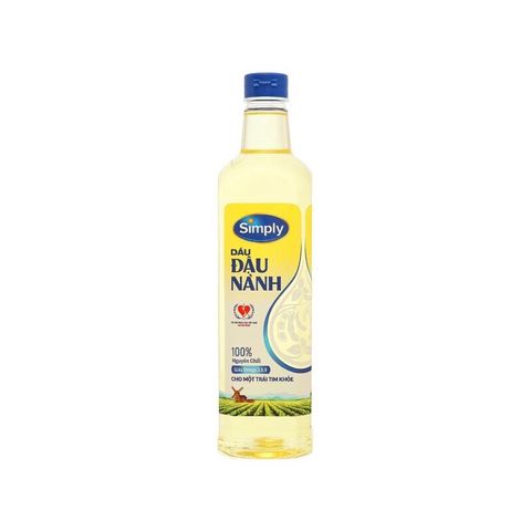 Dầu đậu nành Simply 1l bảo vệ sức khoẻ tốt cho tim mạch