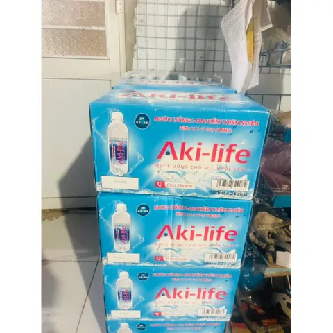 Nước kiềm Aki Life thùng 24 chai x 500ML