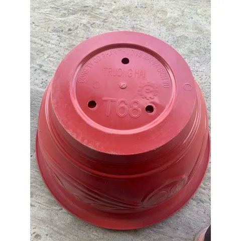 Combo 2 Cái Chậu Nhựa Truyền Thống T68 Đỏ (66x30)