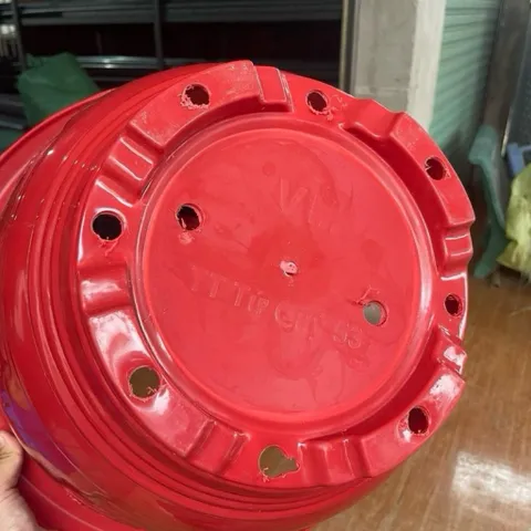 Sỉ 10 Chậu nhựa Đỏ T57 Tứ Quý Trúc dày hàng bóng dày đẹp không bể vỡ trồng cây (hàng đẹp ) ngang 55cmx28cm