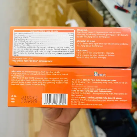 Siro hỗ trợ tăng cường đề kháng cho bé KẼM C MEGA 20 ống