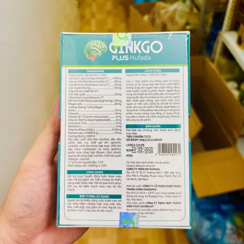 Viên bổ não hàm lượng cao GINKGO PLUS HUFADA 50 viên