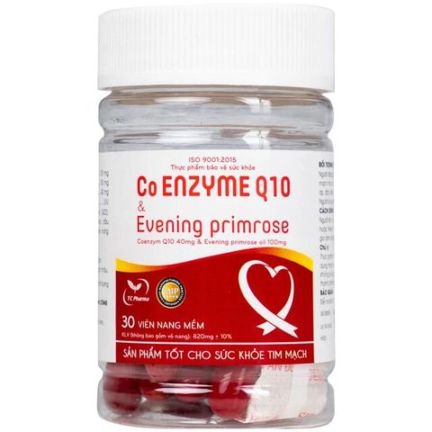 Viên uống hỗ trợ tốt cho tim mạch, giảm cholesterol máu Co Enzyme Q10 & Evening primrose (30 viên)