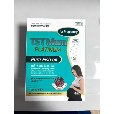 TST Mum Platium Pure Fish oil bổ sung Sắt DHA và vitamin tổng hợp cho bà bầu lọ 30 viên