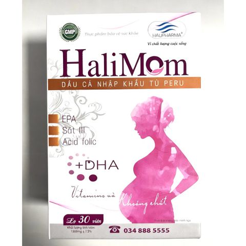 Vitamin tổng hợp Halimom cho mẹ bầu và sau sinh cung cấp Sắt Acidfolic DHA và vitamin