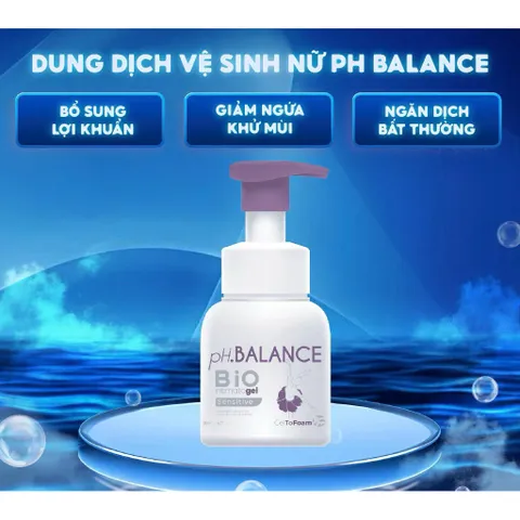 Bọt Vệ Sinh Nữ pH.BALANCE Bio Intimate Gel Giảm Ngứa, Khử Mùi, Làm Dịu Kích Ứng Bảo Vệ Da