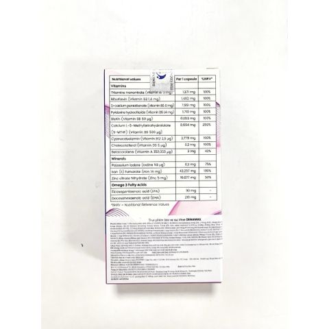 5 MTHF - hỗ trợ tăng sức đề kháng, bổ sung Vitamin, khoáng chất, EPA, DHA cho bà bầu nhập khẩu Tây Ban Nha hộp 30 viên