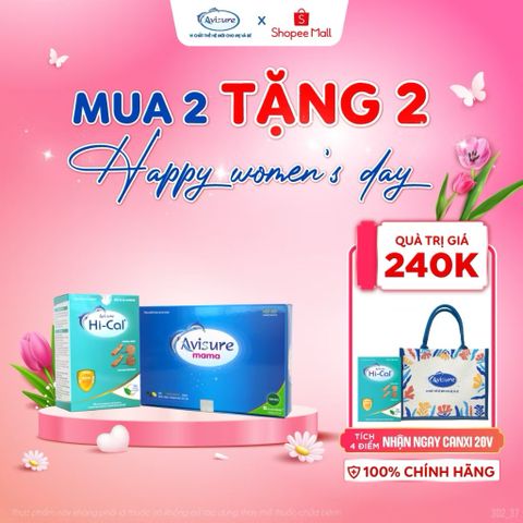 TPBVSK Bộ đôi Canxi Hical và Vitamin tổng hợp Avisure Mama đủ sắt, canxi, DHA cho bà bầu, sau sinh