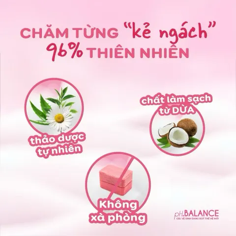 Dung dịch vệ sinh Ph Balance Baby cho bé trước tuổi dậy thì giúp khử mùi,giảm ngứa làm mềm và giữ ẩm