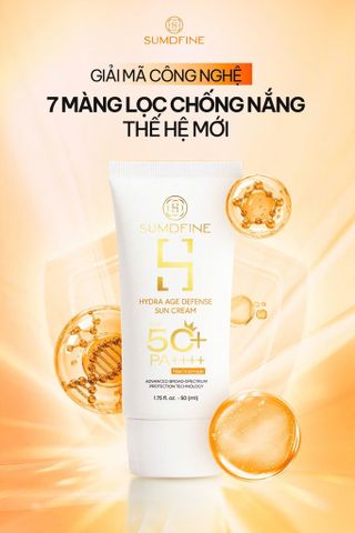 Kem Chống Nắng SUMDFINE SCREEN SPF50+ PA+++ 50g - Bảo Vệ Da Tối Ưu, Ngăn Ngừa Lão Hóa, Phù Hợp Cho Mọi Loại Da