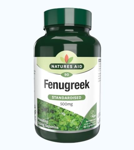 [Nhập khẩu] Thực phẩm bảo vệ sức khỏe Fenugreek Natures Aid hỗ trợ lợi sữa, tăng tiết sữa (Hộp 90 viên)