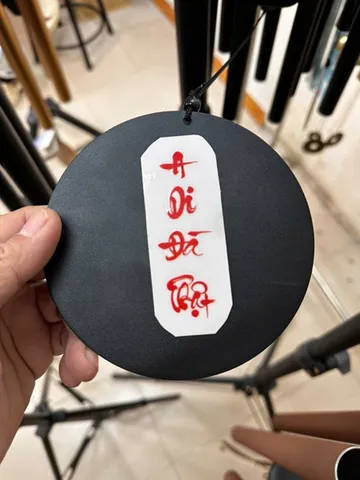 Miếng dán A Di Đà Phật - trang trí lá gió, sổ chép kinh - In Decan