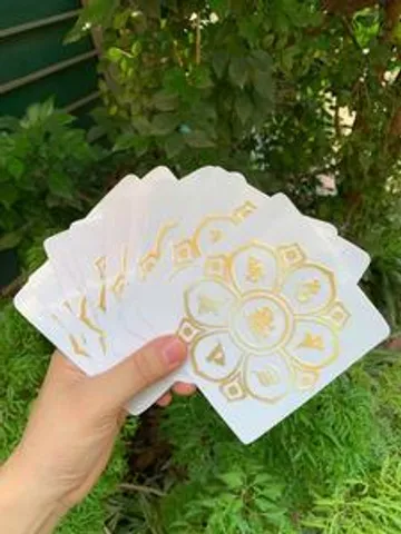 Miếng dán Omani batmihum - Đường kính 10 cm, trang trí lá gió, sổ chép kinh - In Decan