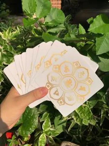 Miếng dán Omani batmihum - Đường kính 10 cm, trang trí lá gió, sổ chép kinh - In Decan