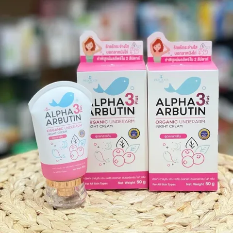 Kem dưỡng trắng da ban đêm vùng dưới cánh tay hữu cơ Alpha Arbutin 3 Plus Organic Underarm Night Cream 50ml 792901