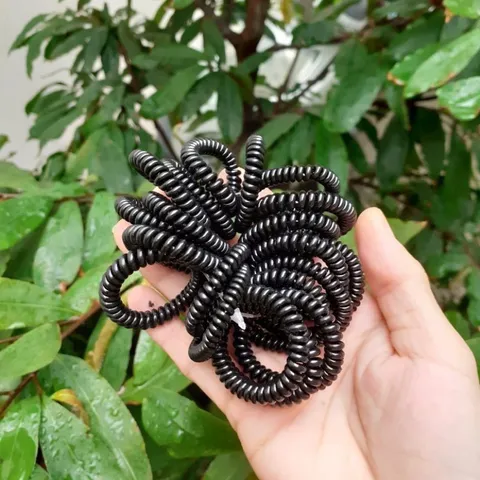Combo 20 Cột tóc lò xo bản nhí màu đen (Rộng 3cm) 793042