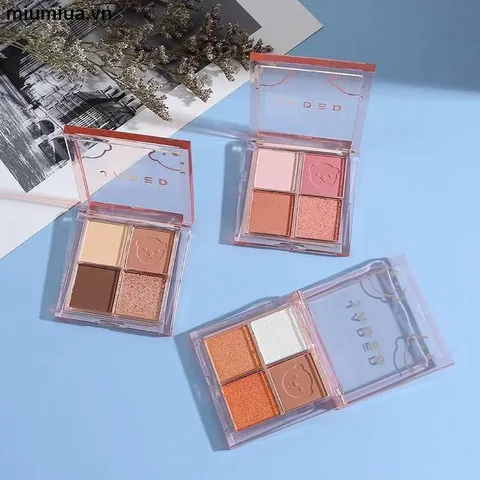Bảng phấn mắt bốn màu gấu dễ thương Phấn mắt màu đất 793063