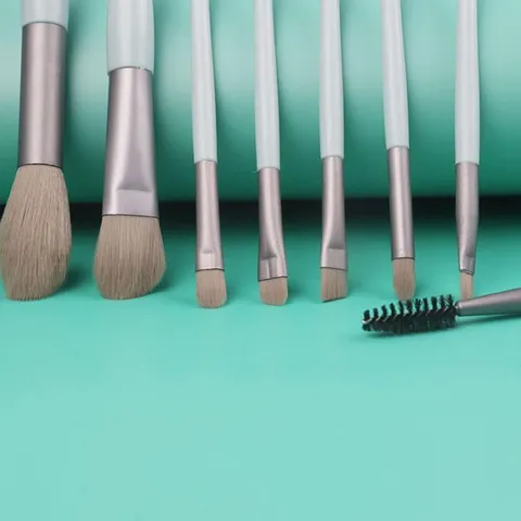 HOT Bộ 8 Cọ đánh phấn make up kèm túi khóa cài phong thái Vintage 793292