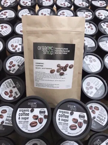 Muối Tẩy Tế Bào Chết Toàn Thân Organic Shop dạng muối hạt Organic Coffee & Sugar Body Scrub 250ml HandMade 793361