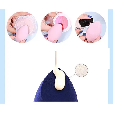 Set 2 Bông Mút Trang Điểm Wodwod + 1 Hủ để bông cực xinh 793481