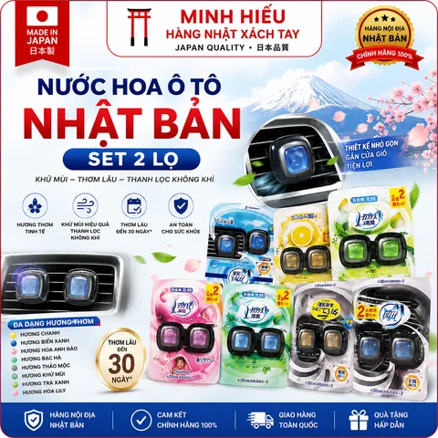 Nước Hoa Ô Tô Nhật Bản Febreze 2 Lọ – Khử Mùi, Thơm Lâu Trong Xe