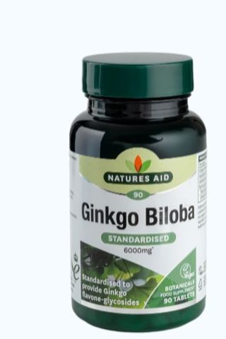 [Nhập khẩu]Thực phẩm bảo vệ sức khỏe Ginkgo Biloba Natures Aid 6000mg hỗ trợ tăng cường tuần hoàn máu (Hộp 90 viên)