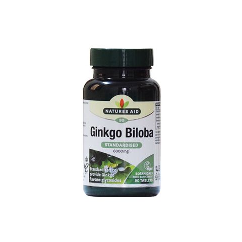 [Nhập khẩu] Viên uống bổ não Natures Aid Ginkgo Biloba 6000mg (Hộp 90 viên)