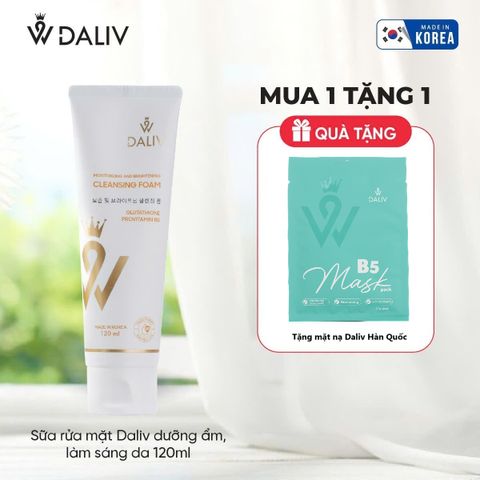 Sữa Rửa Mặt Hàn Quốc Daliv 120ML - Dưỡng Ẩm, Làm Sáng Da Với Glutathione và ProVitamin B5, Phù Hợp Mọi Loại Da