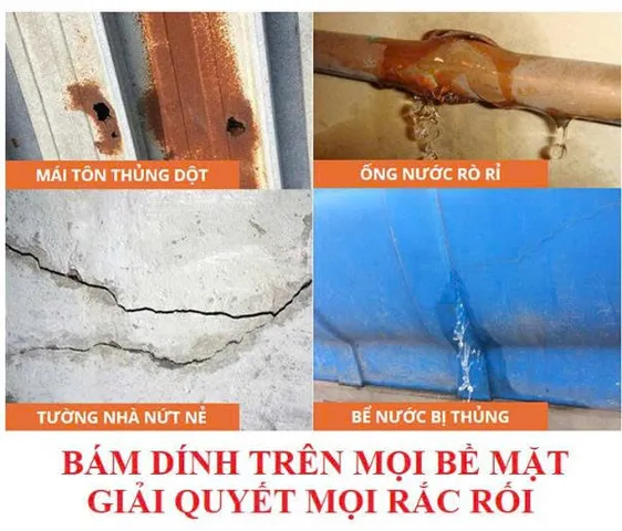 Băng keo siêu dính chống thấm dột, dán tường, dán mái tôn, dán ống nước,