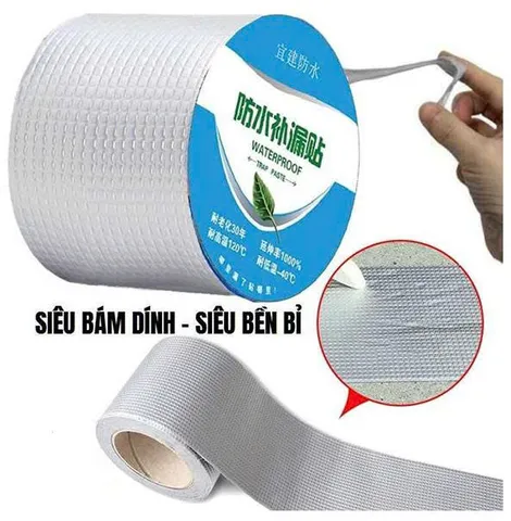 Băng keo siêu dính chống thấm dột, dán tường, dán mái tôn, dán ống nước,