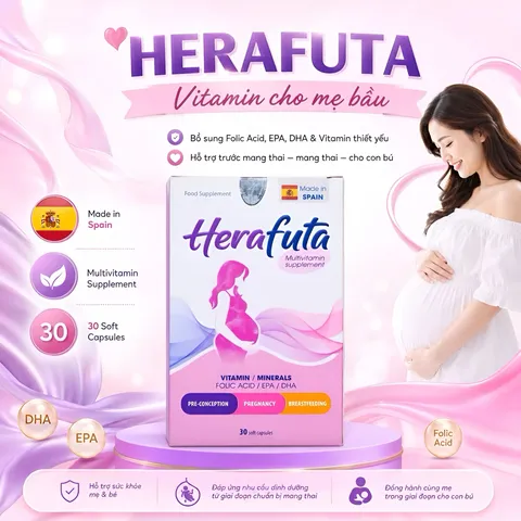 HERAFUTA Vitamin bổ bầu - nhập khẩu Tây Ban Nha [ Tem chính hãng] (hộp 30 viên)