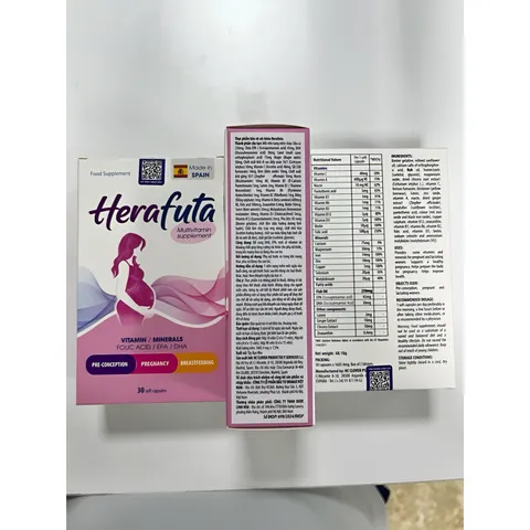 HERAFUTA Vitamin bổ bầu - nhập khẩu Tây Ban Nha [ Tem chính hãng] (hộp 30 viên)