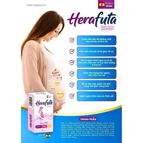 HERAFUTA Vitamin bổ bầu - nhập khẩu Tây Ban Nha [ Tem chính hãng] (hộp 30 viên)