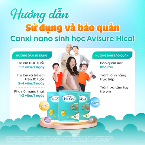 Avisure Hical Calcium D3K2 60V cho bà bầu và cho con bú