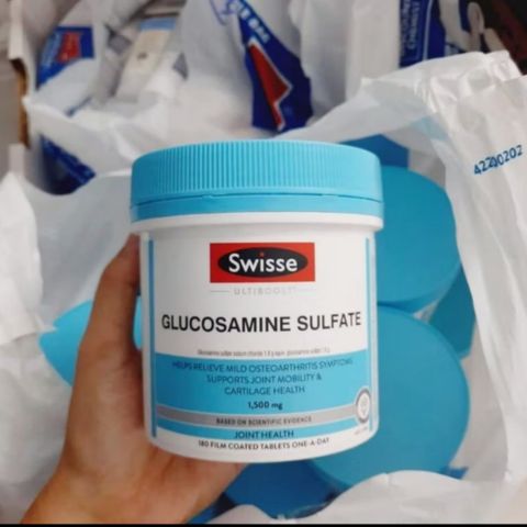 Viên uống nuôi dưỡng khớp Swisse Ultiboost Glucosamine Sulfate 1500 mg |180 viên| Tái tạo sụn khớp/Tăng dịch nhờn & Giảm đau nhức [S/P Chuẩn Úc]