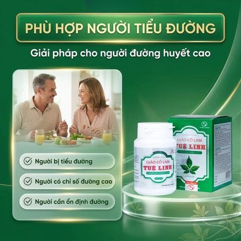 Viên giúp giảm nguy cơ đường huyết cao Giảo Cổ Lam Tuệ Linh (100 viên)