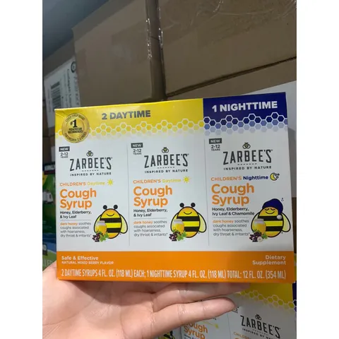 Set 3 chai Siro Zarbee’s Cough Syrup Day & Night (Ngày+2 Đêm)
