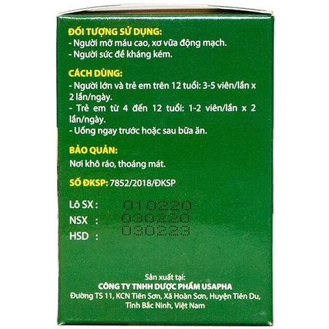 Viên hỗ trợ giúp giảm mỡ máu Dầu Tỏi Tuệ Linh (100 viên)