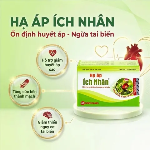 Viên hỗ trợ giảm huyết áp cao Hạ Áp Ích Nhân (4 vỉ x 10 viên)