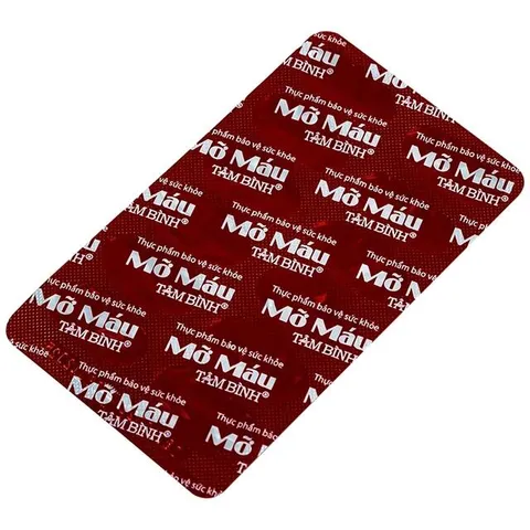 Viên hỗ trợ giảm mỡ máu mỡ gan Mỡ Máu Tâm Bình (5 vỉ x 12 viên)