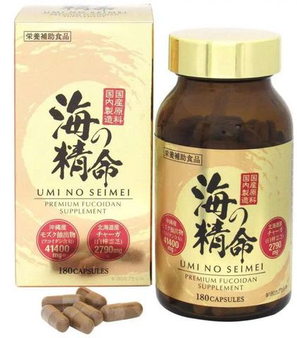Viên uống Fucoidan Umi No Seimei Nhật Bản 180 viên