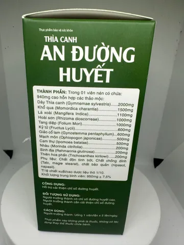 Thìa Canh An Đường Huyết khổ qua giảm đường giảm mỡ trong máu cao huyết áp người mắc bệnhh tiểu đường, Giảm cholesterol v